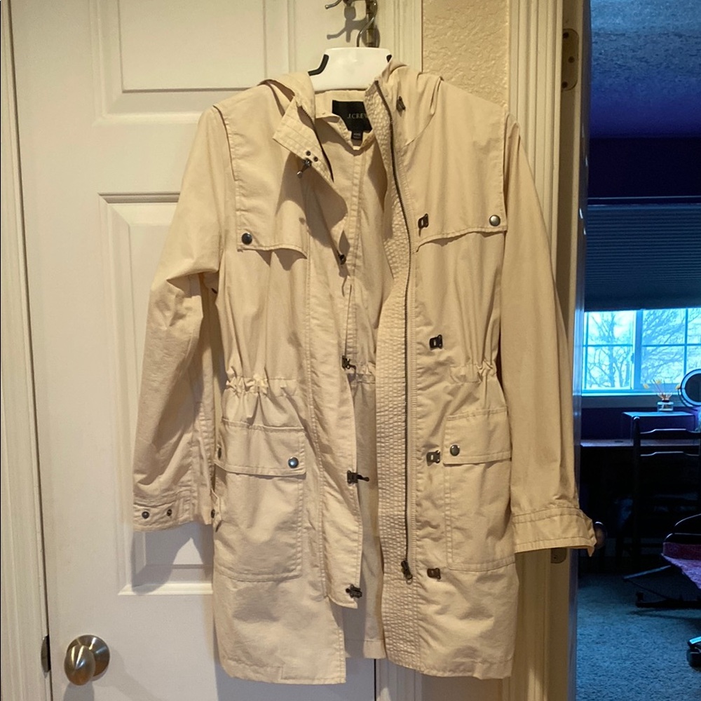 J. Crew Tan Utility Jacket with Belt and Long Length